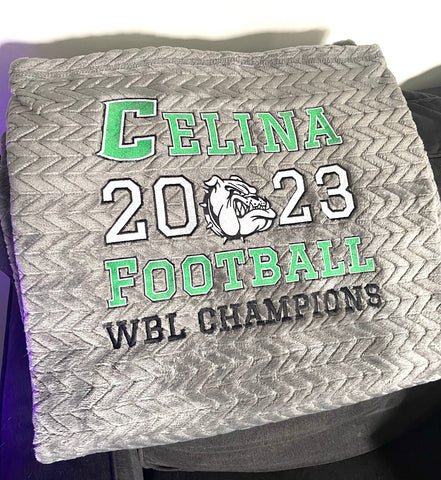 Celina Football 2023 WBL Champions Embroidered Throw Blanket