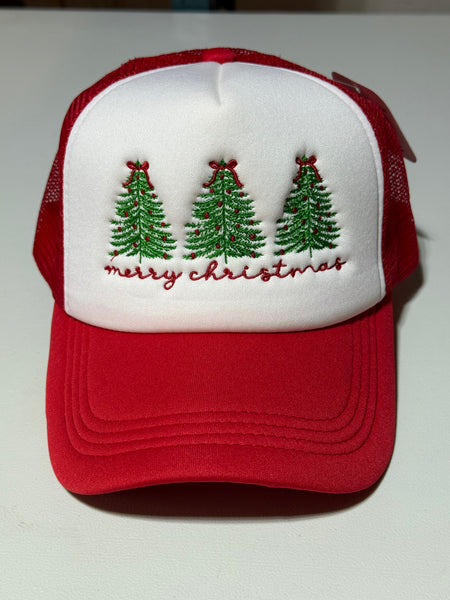 Merry Christmas Embroidered Foam Trucker Hat